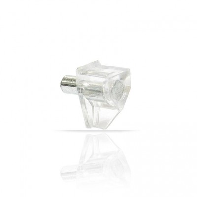 SOPORTE ESTANTE PERNO METAL Ø5MM TRANSPARENTE