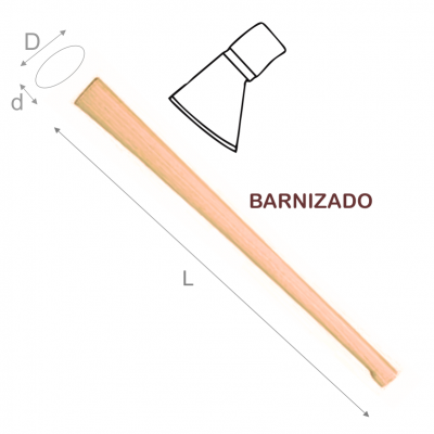 MANGO MADERA HACHA VIZCAINA 900X65X34MM BARNIZADO