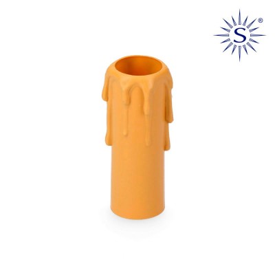 FUNDA PLÁSTICO VELA E14 CREMA