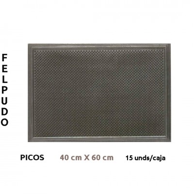 FELPUDO GOMA PICOS 40X60CMS