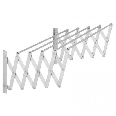 TENDEDERO EXTENSIBLE ACORDEÓN 1,20MT PLASTIFICADO BLANCO