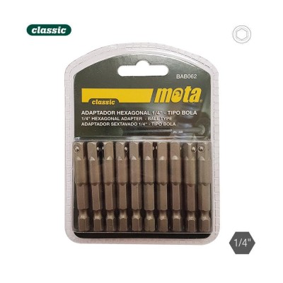 ADAPTADOR HEXAGONAL 1/4" 50MM MOTA BAB062
