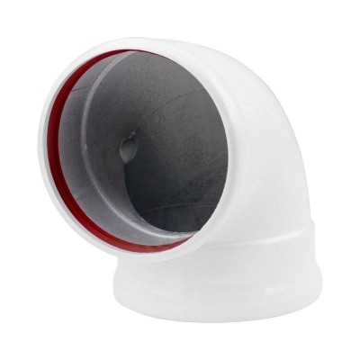 CODO GAS ALUMINIO H-H 87º Ø125MM BLANCO