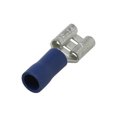 TERMINAL FASTON AISLADO HEMBRA AZUL 6,35MM (1,5-2,5MM)