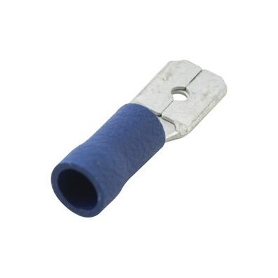 TERMINAL FASTON AISLADO MACHO AZUL 6,35MM (1,5-2,5MM)