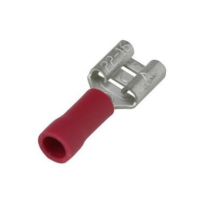 TERMINAL FASTON AISLADO HEMBRA ROJO 6,35MM (0,5-1,5MM)