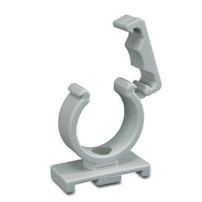 GRAPA TUBO H 20MM CON CIERRE NYLON GRIS LAPAFIL