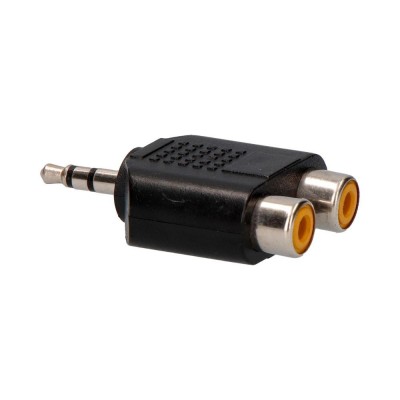 ADAPTADOR JACK MACHO 3,2MM ESTÉREO A 2 RCA HEMBRA