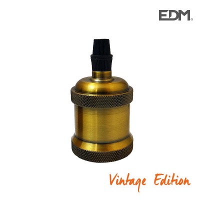 PORTALÁMPARA VINTAGE E27 ORO VIEJO