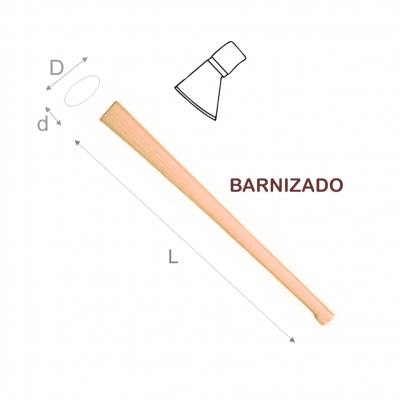 MANGO MADERA HACHA VIZCAINA 450X48X25MM BARNIZADO