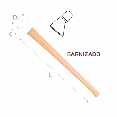 MANGO MADERA HACHA VIZCAINA 500X51X27MM BARNIZADO