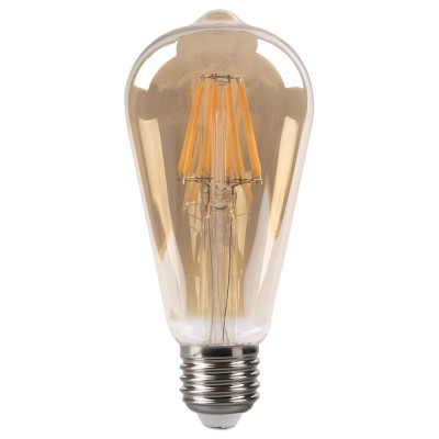 BOMBILLA LED FILAMENTO PERA AMBAR E27 8W 750LM 2700K