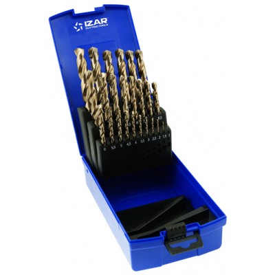 JUEGO 25 BROCAS METAL COBALTO 1-13MM IZAR 1016