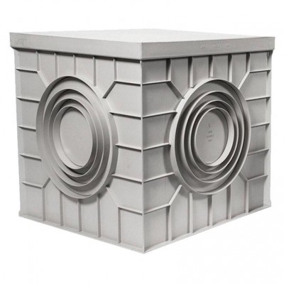 ARQUETA POLIPROPILENO GRIS 55X55CM SIN TAPA
