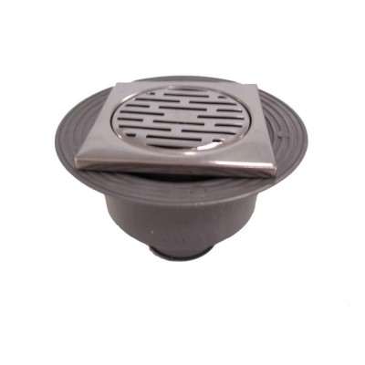 CALDERETA PVC SIFÓNICA REJILLA INOX. 10X10 SALIDA VERTICAL 50/40MM CREARPLAST C-220-L