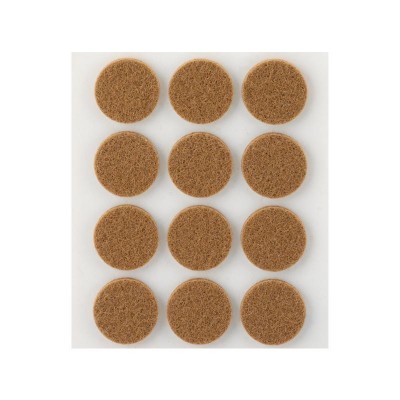 FIELTRO ADHESIVO Ø22MM 12UDS MARRÓN INOFIX 4072-4