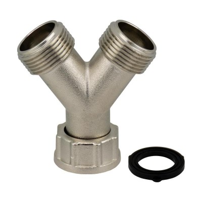 DERIVACIÓN LAVADADORA H3/4"XM3/4XM3/4" CROMO