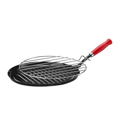 ASADOR REDONDO CON PARRILLA 26CM LA ESTRELLA