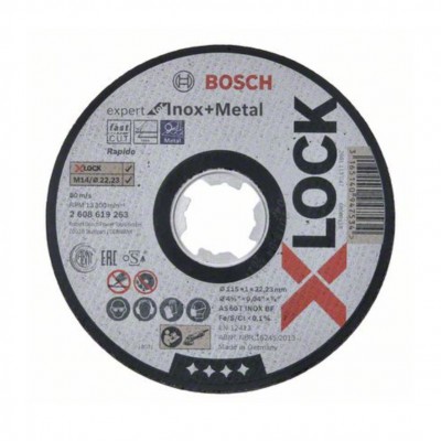 DISCO X-LOCK EXPERT INOX+METAL 115x1MM BOSCH