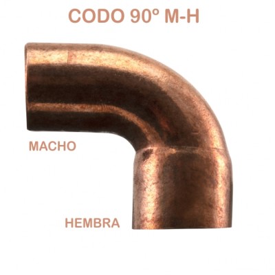 CODO COBRE 90º M-H 18MM FIG.5092