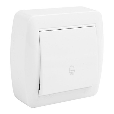 PULSADOR TIMBRE SUPERFICIE BLANCO SOLERA MURAL MUR03U