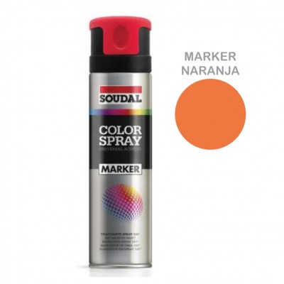 PINTURA SPRAY SOUDAL MARCADOR NARANJA FLUORESCENTE 500ML