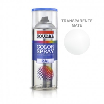 PINTURA SPRAY SOUDAL TRANSPARENTE MATE 400ML