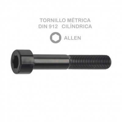 TORNILLO MÉTRICA DIN 912 CILÍNDRICO ALLEN M8X60MM PAVONADO 8.8