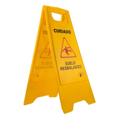 CABALLETE SEÑAL SUELO MOJADO 63X30X30CMS