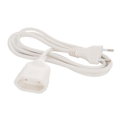 PROLONGADOR CABLE MANGUERA 2X1MM 3M 10A 2300W BLANCO 8673/1