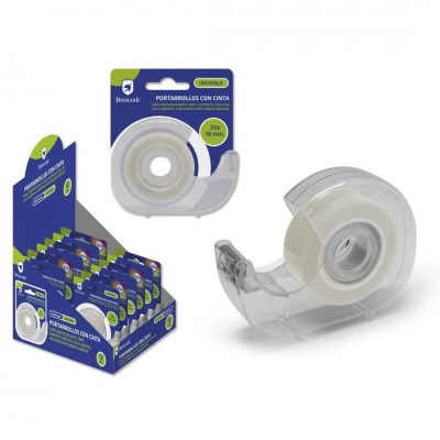 CINTA ADHESIVA INVISIBLE 19MMX33M CON PORTARROLLO