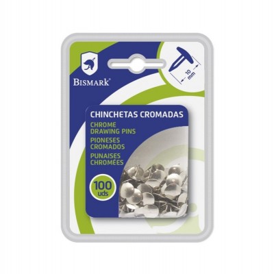 CHINCHETAS CROMADAS B/100UDS BISMARK