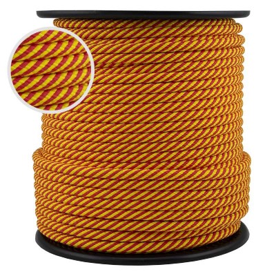 CUERDA TRENZADO HELICOIDAL POLIAMIDA Ø10MM ROJA-AMARILLA (€/M)