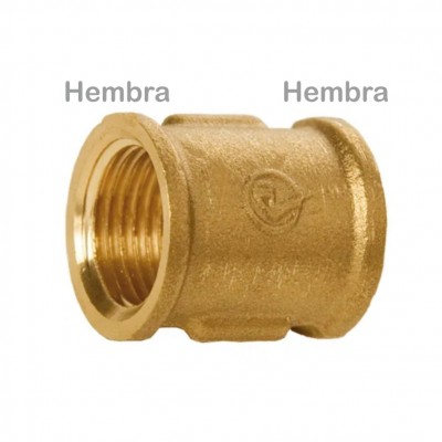 MANGUITO LATÓN 3/4" H-H