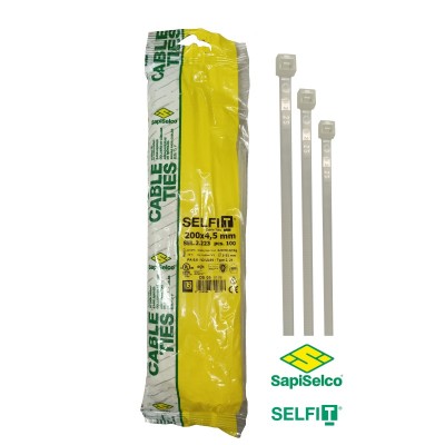 BRIDA NYLON 4,5X300MM NATURAL 100UDS SELFIT SAPISELCO