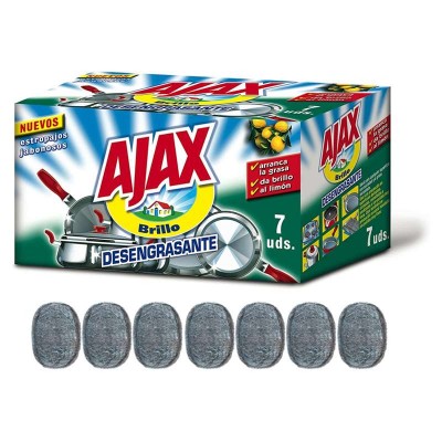 ESTROPAJO AJAX DESENGRASANTE PACK 7UDS