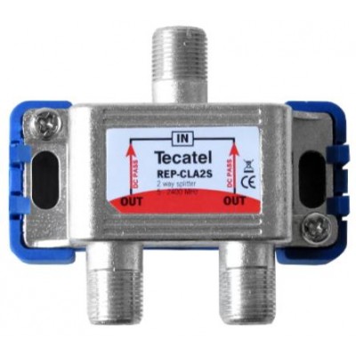 REPARTIDOR SPLITTER TV-SAT 5-2400MHZ 2 SALIDAS TECATEL CLASS A