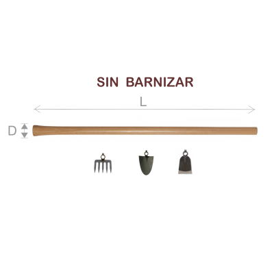 MANGO MADERA AZADA Ø40X900MM SIN BARNIZAR