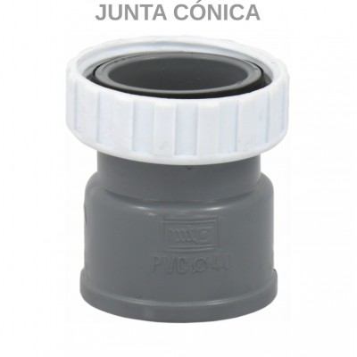 ENLACE MIXTO PVC 40X11/4" JUNTA CÓNICA