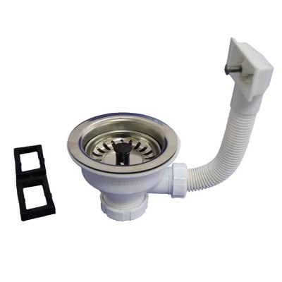 VÁLVULA FREGADERO CESTA INOXIDABLE 115MM SIN REBOSADERO T-73