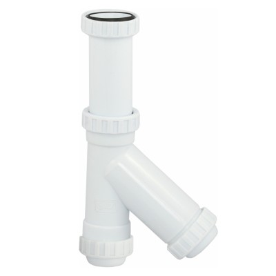 SIFÓN DESAGÜE VERTICAL EXTENSIBLE 32X11/4" SIN VÁLVULA