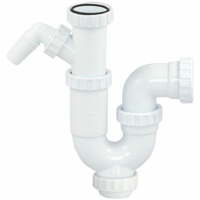 SIFÓN DESAGÜE CURVO EXTENSIBLE 40X11/2" 1 TOMA ELECTRODOMÉSTICO
