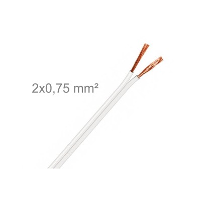 CABLE PARALELO 2X0,75MM POLARIZADO BLANCO (€/M)