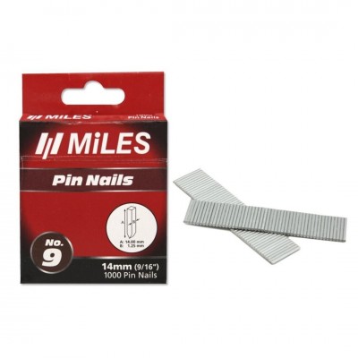 PIN CLAVOS SIN CABEZA 14MM Nº9 1000UDS MILES