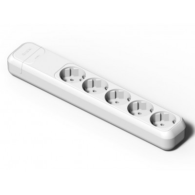 BASE MÚLTIPLE 5 TOMAS SIN CABLE BLANCA FAMATEL 2505