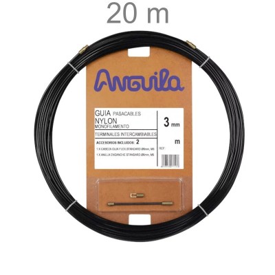 GUÍA PASACABLES NYLON MONOFILAMENTO 3MM 20M ANGUILA