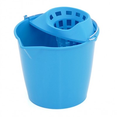 CUBO FREGONA REDONDO 13L PLASTIKEN NATURE AZUL