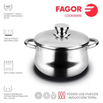 OLLA FAGOR SILVERINOX Ø24CM CON TAPA