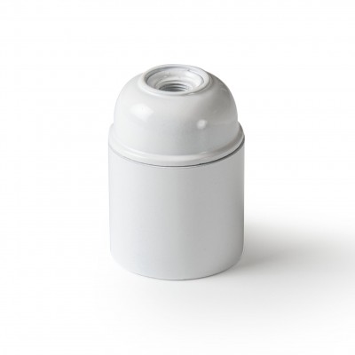 PORTALÁMPARA E27 BAQUELITA LISO BLANCO FAMATEL 161-B