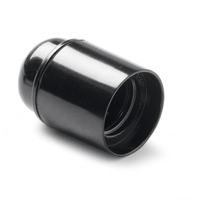 PORTALÁMPARA E27 BAQUELITA LISO NEGRO FAMATEL 161